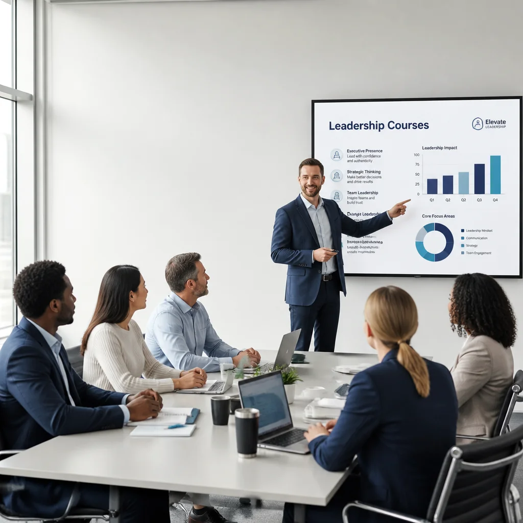 LeaderTopMindのオフィス外観と研修の様子
